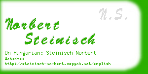 norbert steinisch business card